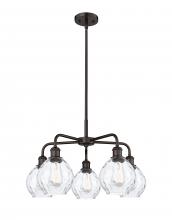  516-5CR-OB-G362 - Waverly - 5 Light - 24 inch - Oil Rubbed Bronze - Chandelier