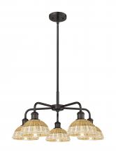 Innovations Lighting 516-5CR-OB-NBD2-75-NAT - Bristol Natural II - 5 Light - 26 inch - Oil Rubbed Bronze - Stem hung - Chandelier