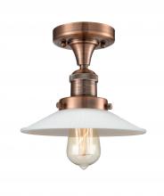  517-1CH-AC-G1 - Halophane - 1 Light - 9 inch - Antique Copper - Semi-Flush Mount