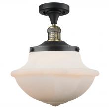  517-1CH-BAB-G541 - Oxford - 1 Light - 12 inch - Black Antique Brass - Semi-Flush Mount