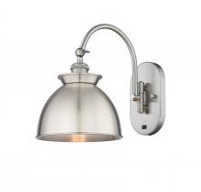 Innovations Lighting 518-1W-SN-M14-SN - Adirondack - 1 Light - 8 inch - Brushed Satin Nickel - Adjustable Swing Arm