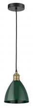 Innovations Lighting 616-1P-BAB-MBD-75-GR - Plymouth - 1 Light - 8 inch - Black Antique Brass - Mini Pendant