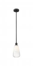 Innovations Lighting 616-1S-BK-G480-6OP - Brookhaven Almond - 1 Light - 6 inch - Matte Black - Stem hung - Mini Pendant