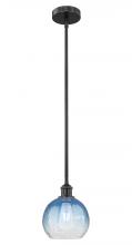 Innovations Lighting 616-1S-BK-G483-8SB - Brookhaven Globe - 1 Light - 8 inch - Matte Black - Stem hung - Mini Pendant