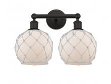 Innovations Lighting 616-2W-OB-G121-8RW - Farmhouse Rope - 2 Light - 17 inch - Oil Rubbed Bronze - Bath Vanity Light