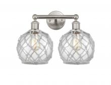 Innovations Lighting 616-2W-SN-G122-8RW - Farmhouse Rope - 2 Light - 17 inch - Brushed Satin Nickel - Bath Vanity Light
