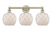 Innovations Lighting 616-3W-AB-G121-8RW - Farmhouse Rope - 3 Light - 26 inch - Antique Brass - Bath Vanity Light