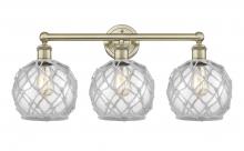 Innovations Lighting 616-3W-AB-G122-8RW - Farmhouse Rope - 3 Light - 26 inch - Antique Brass - Bath Vanity Light