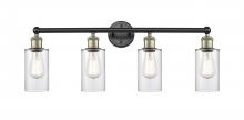  616-4W-BAB-G802 - Clymer - 4 Light - 31 inch - Black Antique Brass - Bath Vanity Light