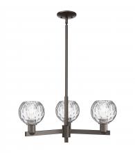 Innovations Lighting 716-3CR-OB-G1215-6 - Athens Water Glass - 3 Light - 28 inch - Oil Rubbed Bronze - Stem hung - Flush Mount