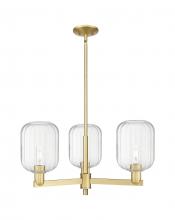 Innovations Lighting 716-3CR-SG-G460-7CL - Preston Cylinder - 3 Light - 18 inch - Satin Gold - Flush Mount