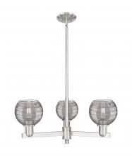 Innovations Lighting 716-3CR-SN-G1213-6SM - Athens Deco Swirl - 3 Light - 18 inch - Satin Nickel - Flush Mount