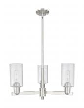 Innovations Lighting 716-3CR-SN-G804 - Clymer - 3 Light - 26 inch - Satin Nickel - Stem hung - Flush Mount