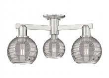 Innovations Lighting 716-3F-SN-G1213-6SM - Athens Deco Swirl - 3 Light - 6 inch - Brushed Satin Nickel - Semi-Flush Mount