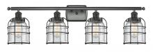 Innovations Lighting 916-4W-BK-G54-CE - Bell Cage - 4 Light - 36 inch - Matte Black - Bath Vanity Light