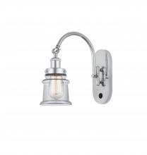  918-1W-PC-G182S - Canton - 1 Light - 7 inch - Polished Chrome - Sconce