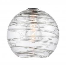  G1213-10 - Deco Swirl 10" Clear Glass