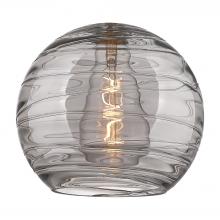  G1213-10SM - Deco Swirl 10" Light Smoke Glass