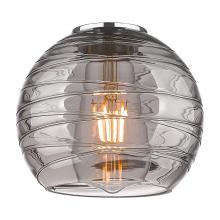  G1213-6SM - Deco Swirl 6" Light Smoke Glass