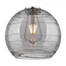  G1213-8SM - Deco Swirl 8" Light Smoke Glass