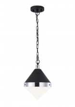  C72201CHOP - Sphericon Matte Black & Chrome Pendant