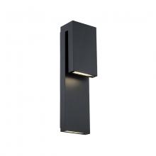  WS-W13718-BK - Double Down Outdoor Wall Sconce Light