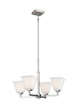  3113704-962 - Ellis Harper classic 4-light indoor dimmable ceiling chandelier pendant light in brushed nickel silv