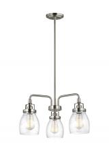Generation Lighting 3114503-962 - Belton transitional 3-light indoor dimmable ceiling chandelier pendant light in brushed nickel silve