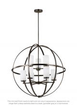  3124609-778 - Alturas contemporary 9-light indoor dimmable ceiling chandelier pendant light in brushed oil rubbed