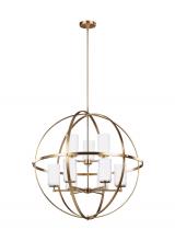  3124609-848 - Alturas contemporary 9-light indoor dimmable ceiling chandelier pendant light in satin brass gold fi