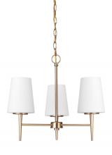  3140403-848 - Driscoll contemporary 3-light indoor dimmable ceiling chandelier pendant light in satin brass gold f