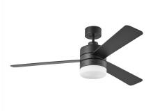  3ERAR52MBKD - Era 52" Dimmable LED Indoor/Outdoor Midnight Black Ceiling Fan with Light Kit, Remote Control an