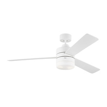  3ERAR52RZWD - Era 52" Dimmable LED Indoor/Outdoor Matte White Ceiling Fan with Light Kit, RemoteControl and Ma