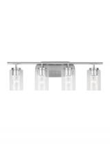  41173-962 - Oslo dimmable 3-light wall bath sconce in a brushed nickel finish with clear seeded glass shade