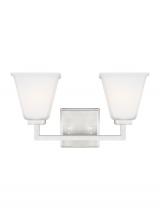  4413702-962 - Ellis Harper classic 2-light indoor dimmable bath vanity wall sconce in brushed nickel silver finish