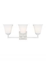 4413703-962 - Ellis Harper classic 3-light indoor dimmable bath vanity wall sconce in brushed nickel silver finish