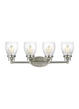  4414504-962 - Belton transitional 4-light indoor dimmable bath vanity wall sconce in brushed nickel silver finish