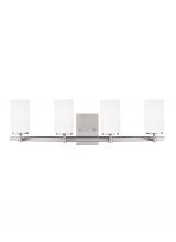  4424604-962 - Alturas contemporary 4-light indoor dimmable bath vanity wall sconce in brushed nickel silver finish