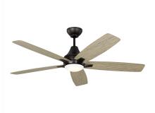  5LWDR52AGPD - Lowden 52" Dimmable Indoor/Outdoor Integrated LED Aged Pewter Ceiling Fan with Light Kit, Remote