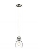  6114501-962 - Belton transitional 1-light indoor dimmable ceiling hanging single pendant light in brushed nickel s