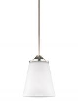  6124501-962 - Hanford traditional 1-light indoor dimmable ceiling hanging single pendant light in brushed nickel s