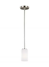  6124601-962 - Alturas contemporary 1-light indoor dimmable ceiling hanging single pendant light in brushed nickel