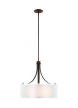  6537303-710 - Elmwood Park traditional 3-light indoor dimmable ceiling pendant hanging chandelier pendant light in