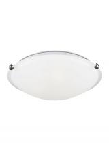  7443593S-962 - Clip Ceiling transitional 1-light indoor dimmable flush mount in brushed nickel silver finish with s