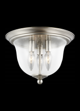  7514503-962 - Belton transitional 3-light indoor dimmable ceiling flush mount in brushed nickel silver finish with