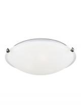  7543502EN3-962 - Clip Ceiling transitional 2-light LED indoor dimmable flush mount in brushed nickel silver finish wi