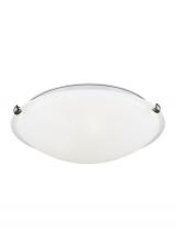  7543503EN3-962 - Clip Ceiling transitional 3-light LED indoor dimmable flush mount in brushed nickel silver finish wi