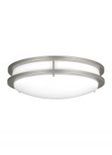  7650893S-753 - Mahone traditional dimmable indoor medium LED 1-Light flush mount ceiling fixture in a painted brush