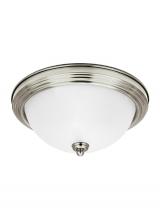  77063EN3-962 - Geary transitional 1-light LED indoor dimmable ceiling flush mount fixture in brushed nickel silver