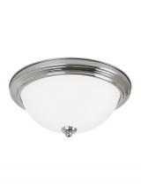  77064EN3-05 - Geary transitional 2-light LED indoor dimmable ceiling flush mount fixture in chrome silver finish w